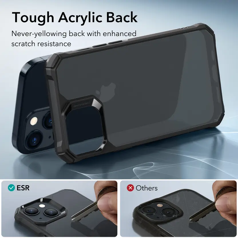ESR Air Armor Clear Case Compatible with iPhone 15 - Frosted Black