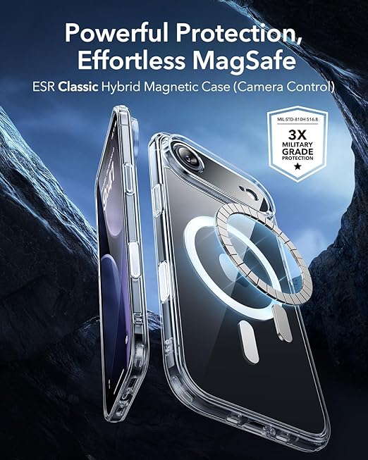 ESR Classic Hybrid Magnetic Case with Protector Set (Camera Control) iPhone 17 Air
