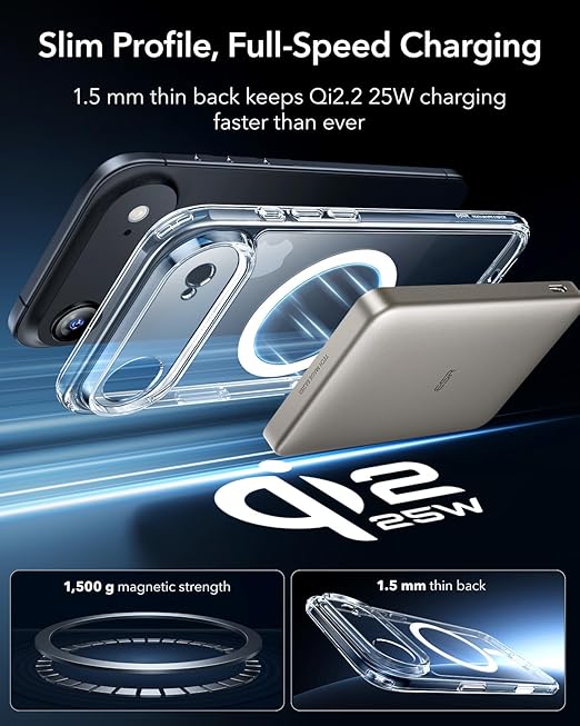 ESR Classic Hybrid Magnetic Case with Protector Set (Camera Control) iPhone 17 Air