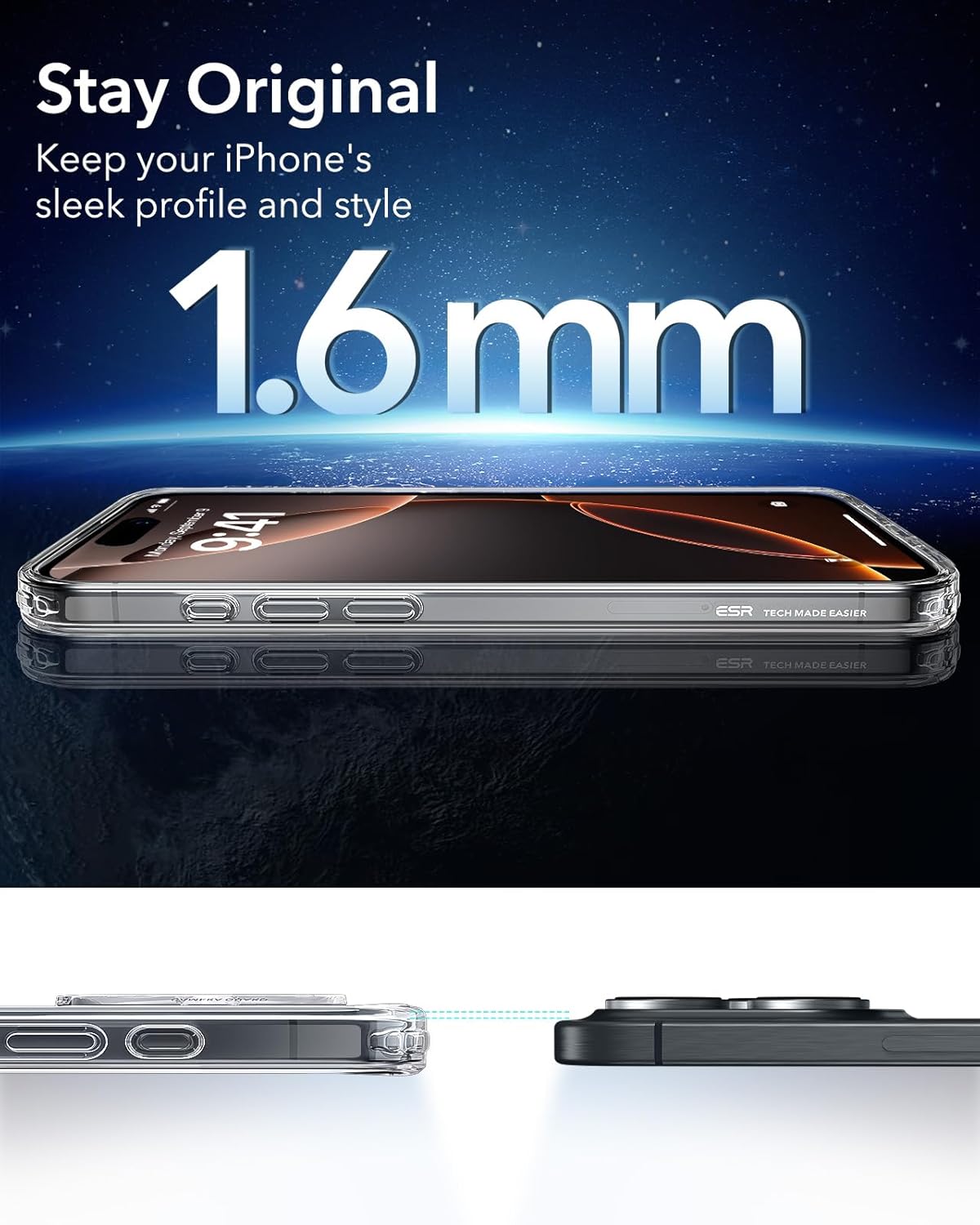 ESR Classic Hybrid iPhone 16 Pro - Clear